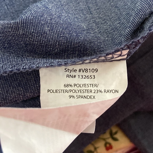 Vera Bradley lab jacket nurse top sz XL blue gray - Picture 8 of 10